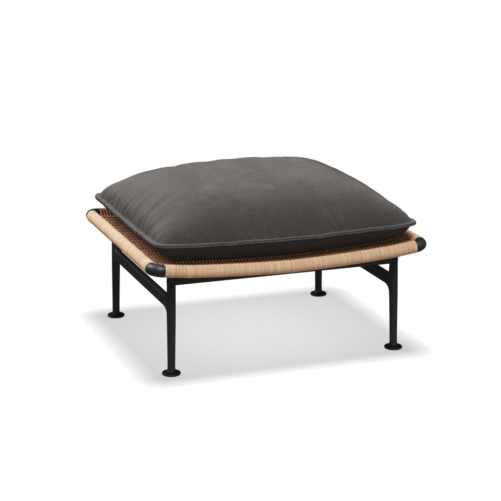 Zenith ottoman — Meteor Wheat met Blend Coal