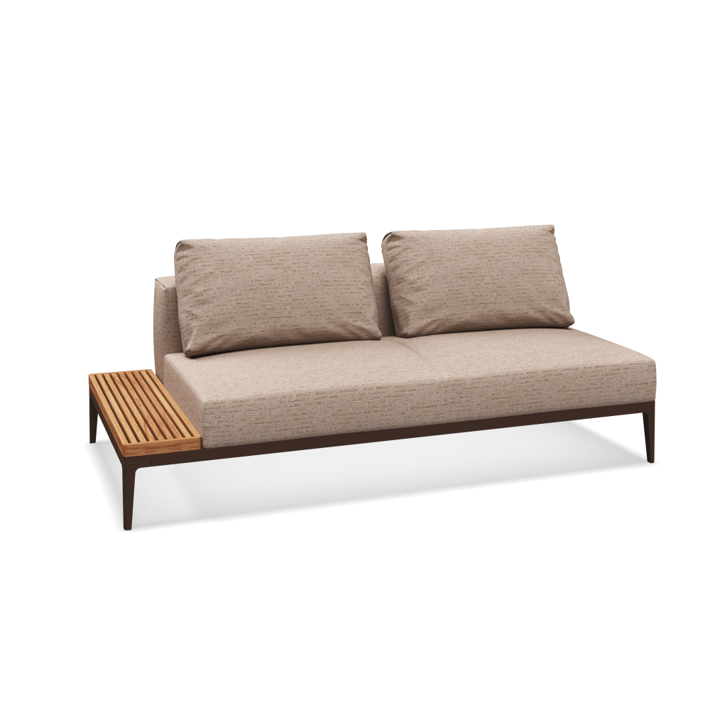 Grid eindelement met tafel teak - Java Natural Teak met Zenith Wren