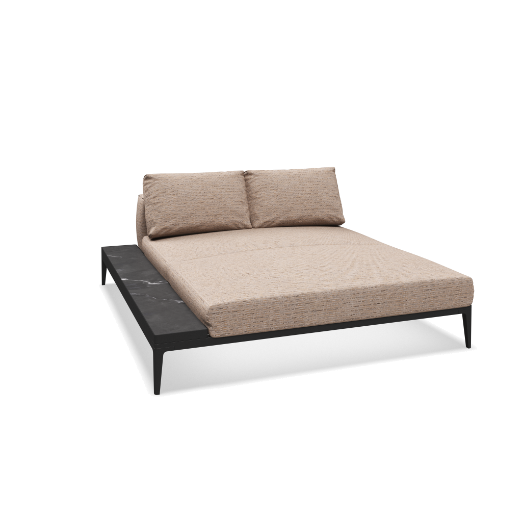 Grid chill chaise-element keramisch - Meteor Nero met Zenith Wren
