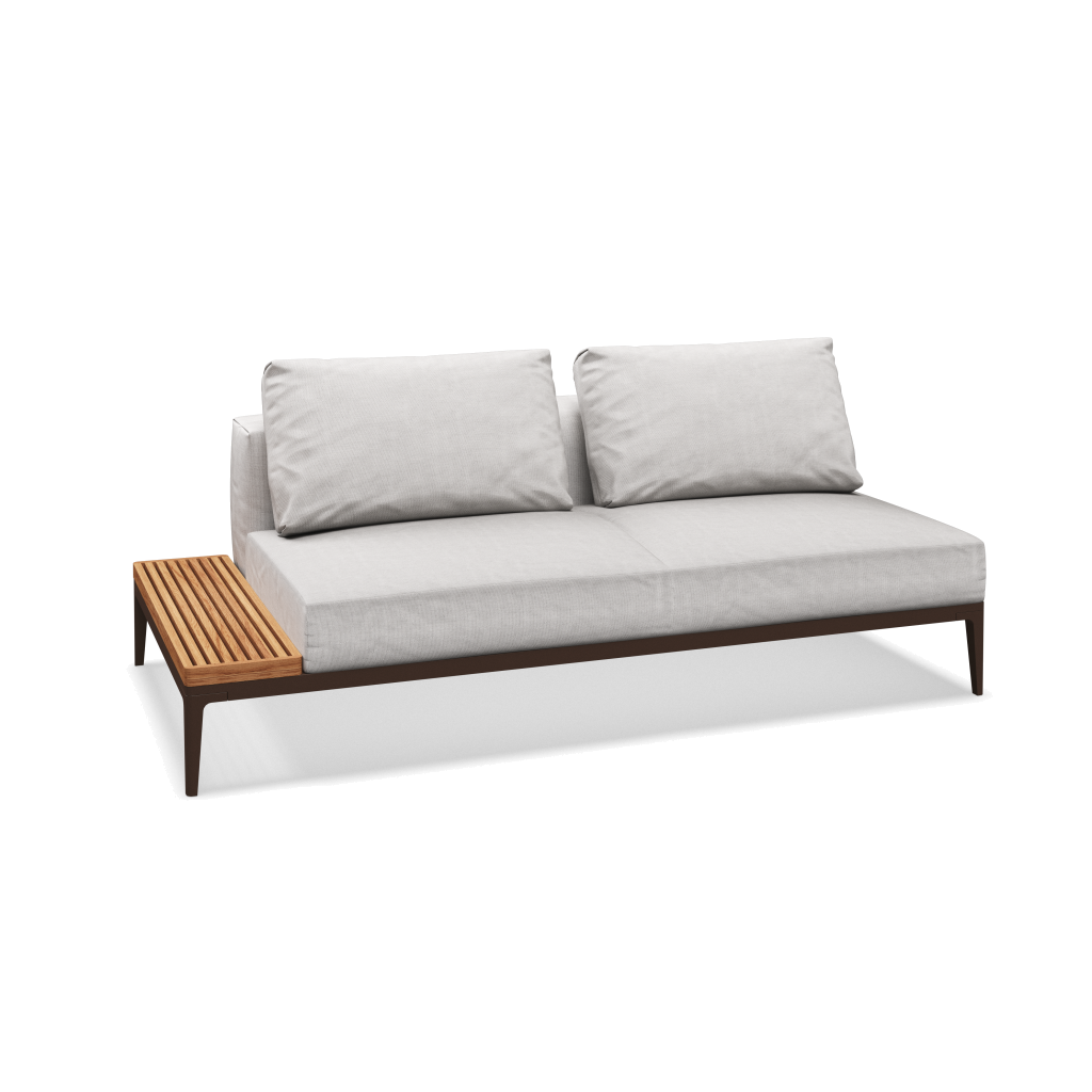 Grid eindelement met tafel teak - Java Natural Teak met Sailing Seagull