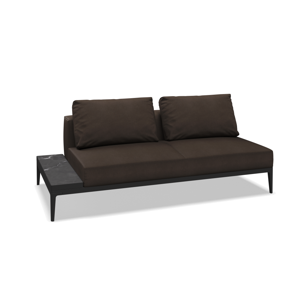 Grid eindelement met tafel keramisch - Meteor Nero met Heritage Sable