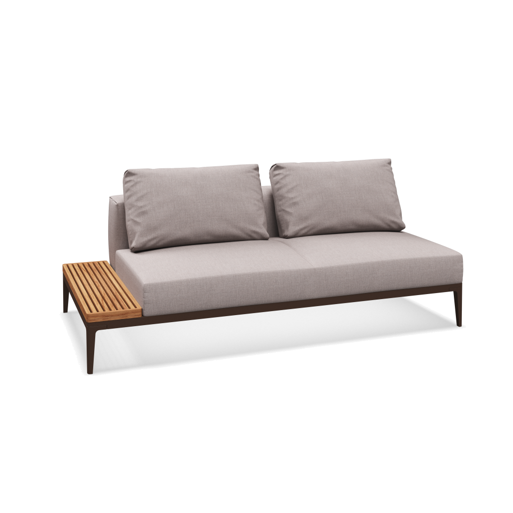 Grid eindelement met tafel teak - Java Natural Teak met Willa Chincilla
