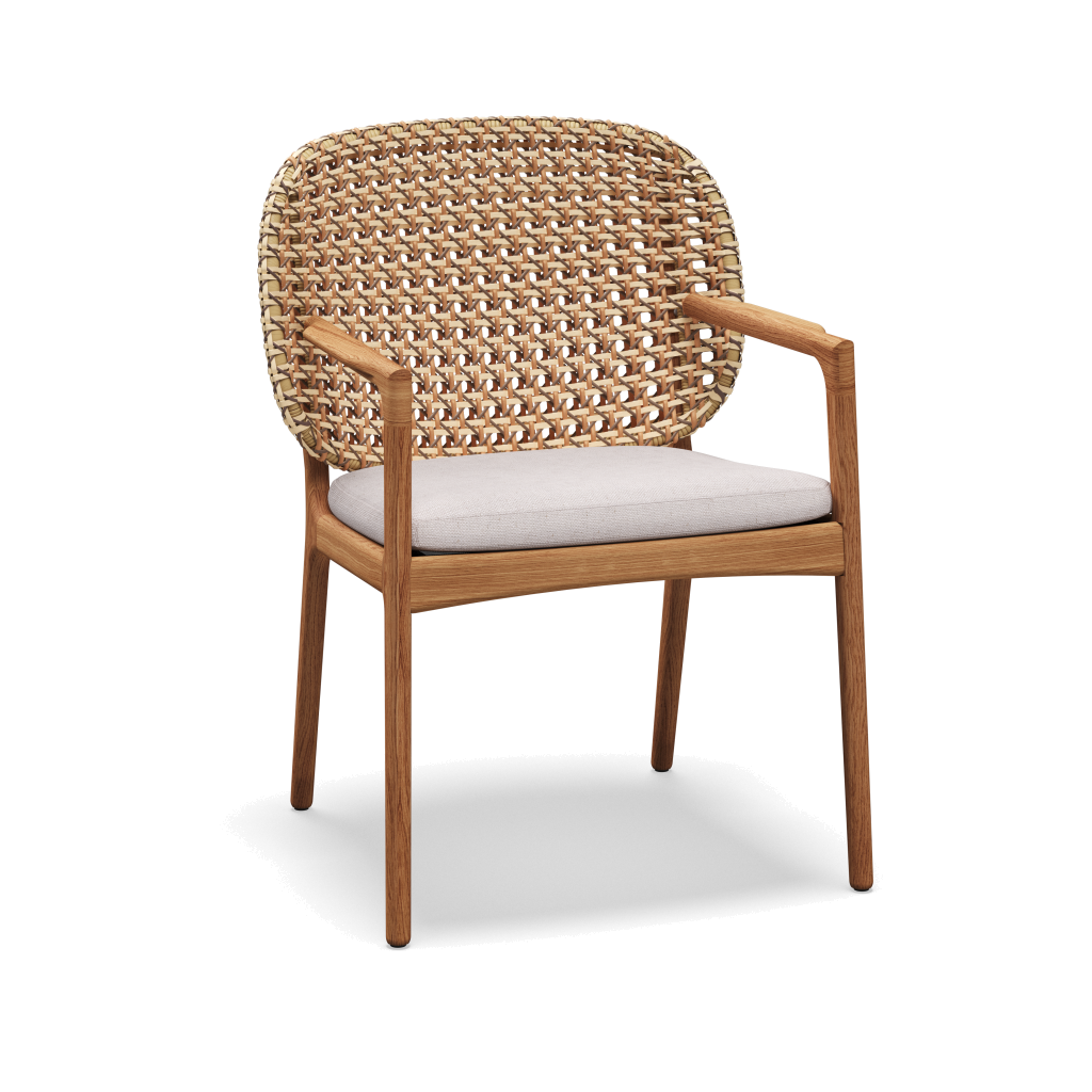 Kay Armchair — Harvest Wicker met Ground Beach