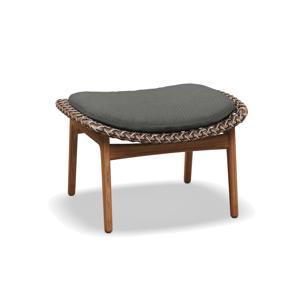 Kay Ottoman — Brindle Wicker met Lopi Charcoal