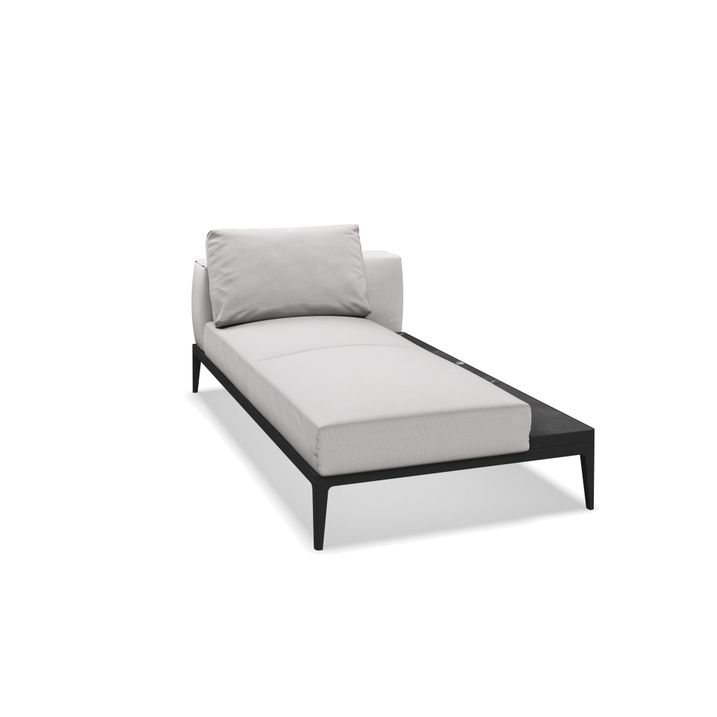 Grid chaise-element keramisch - Meteor Nero met Castillo Dove