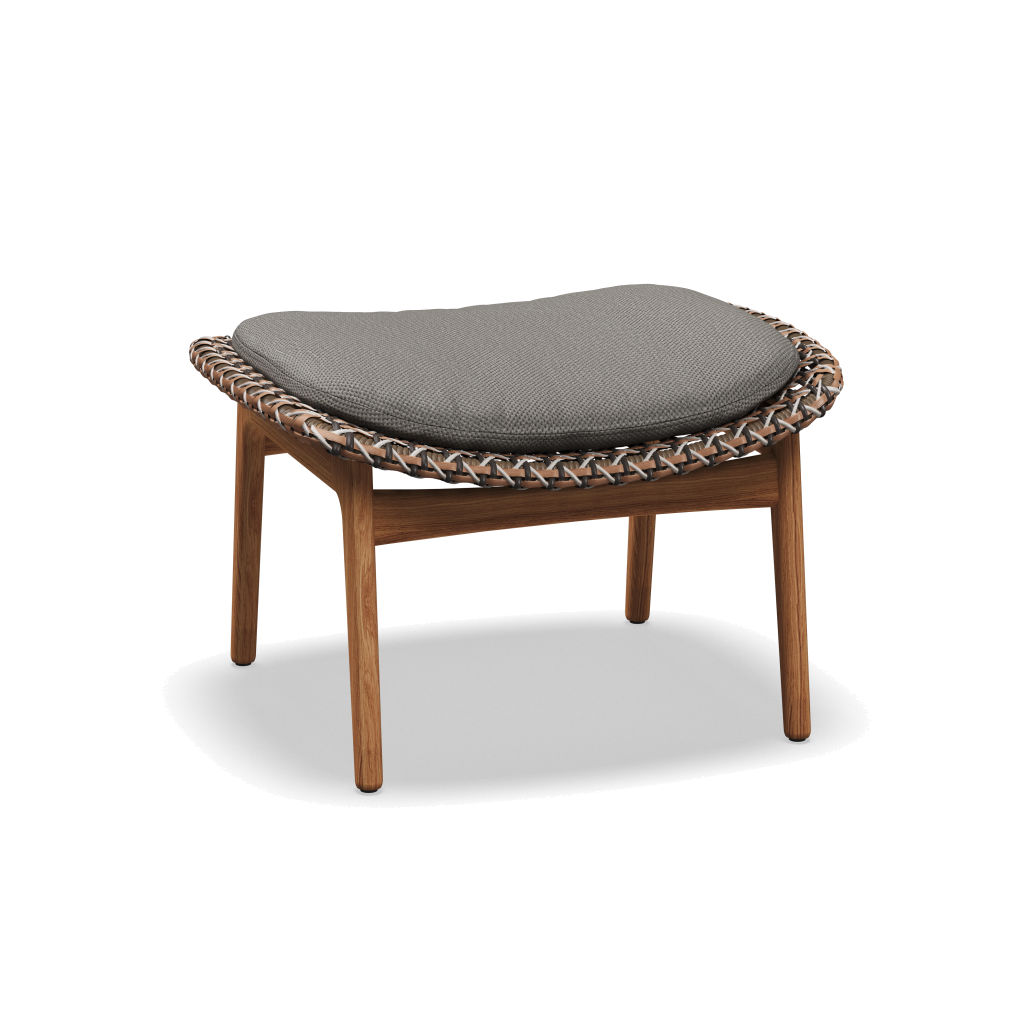 Kay Ottoman — Brindle Wicker met Dot Putty