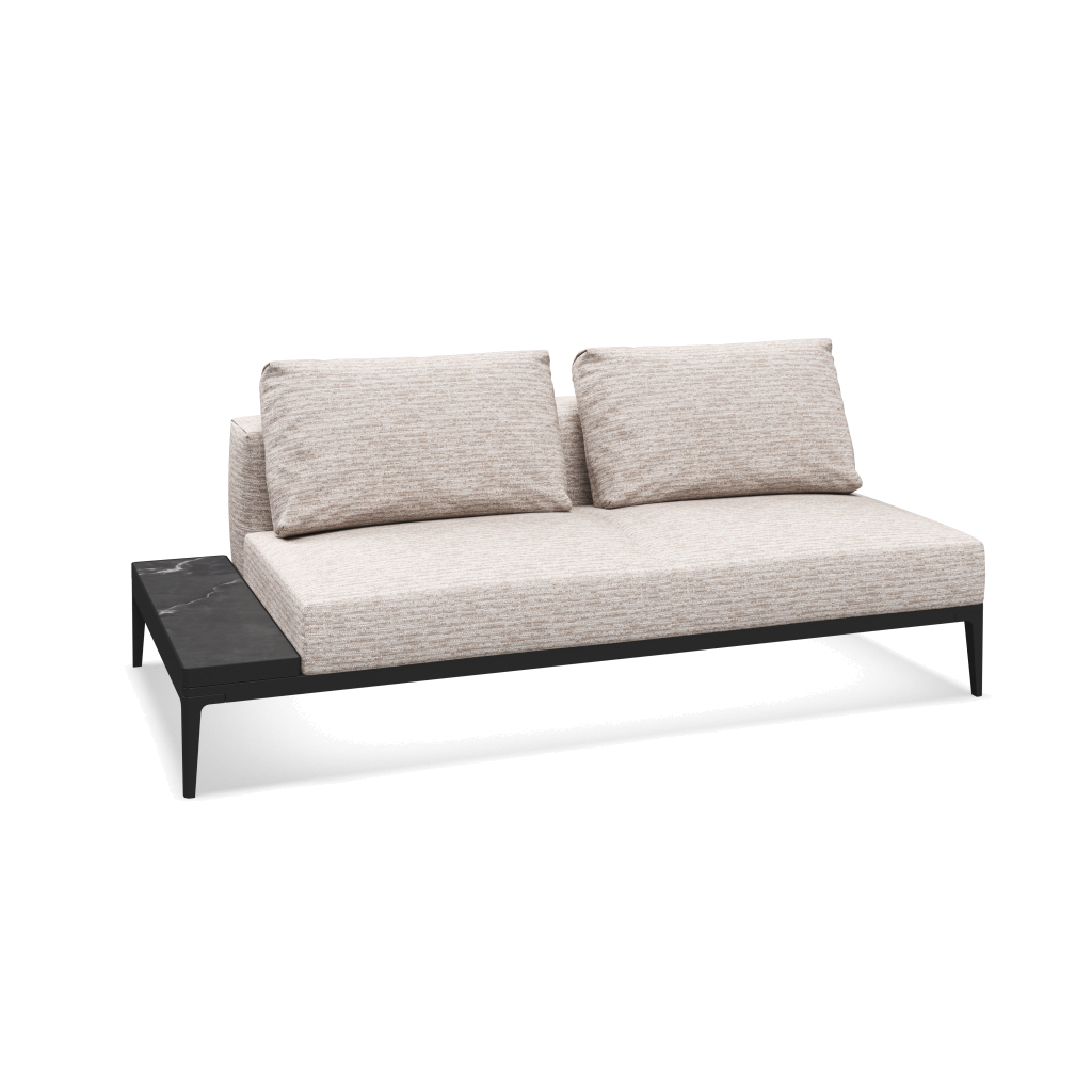 Grid eindelement met tafel keramisch - Meteor Nero met Zenith Dune