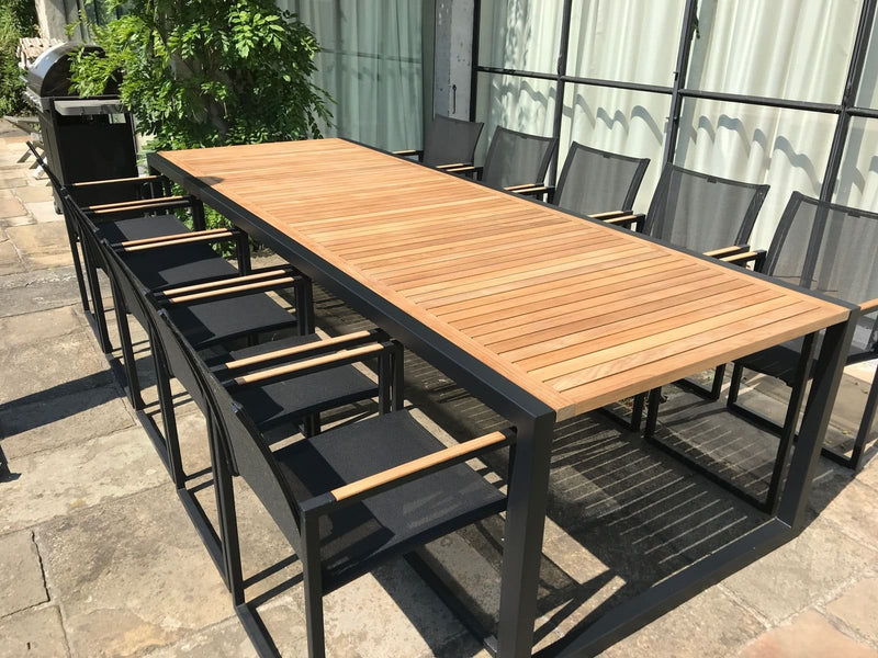 RoyalBotania Ninix dining set met houten inleg detail