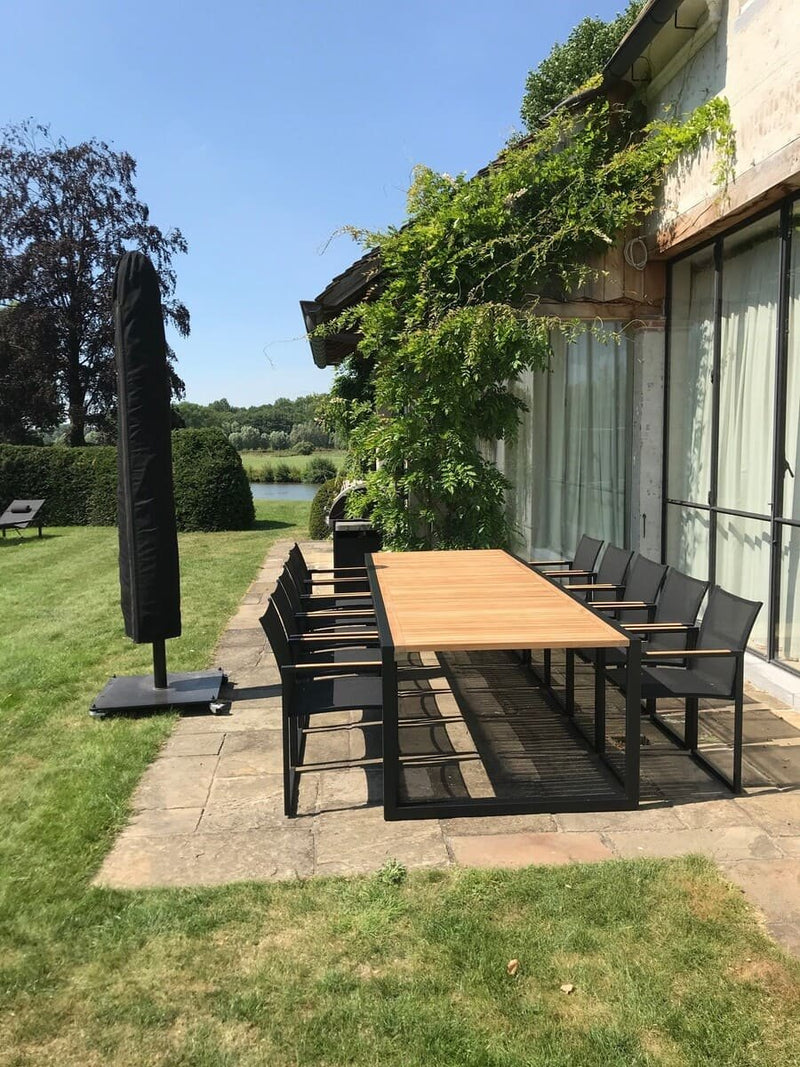 RoyalBotania Ninix dining set met houten inleg zijkant
