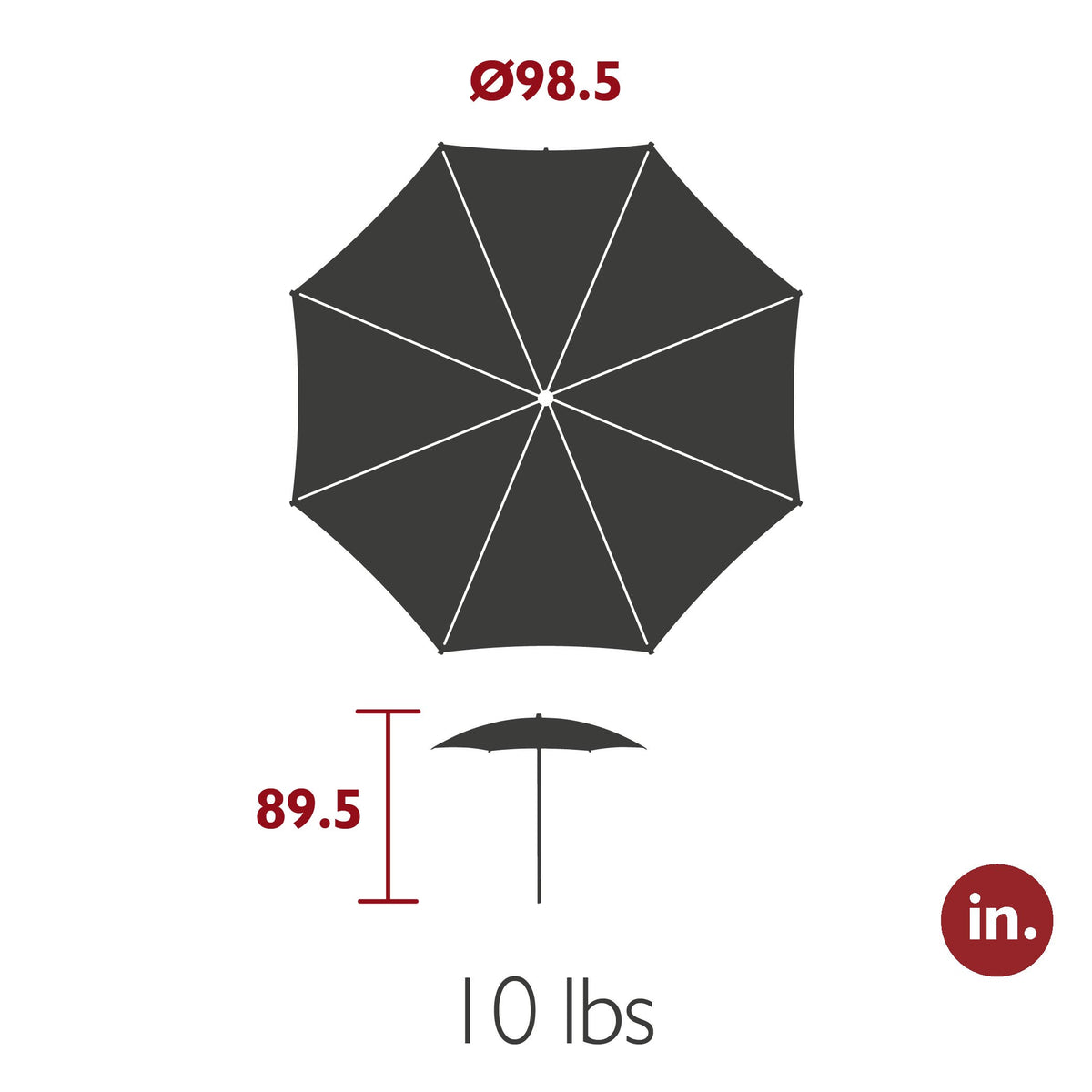 Shadoo parasol Ø 249 cm