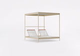 Double sunlounger with cover