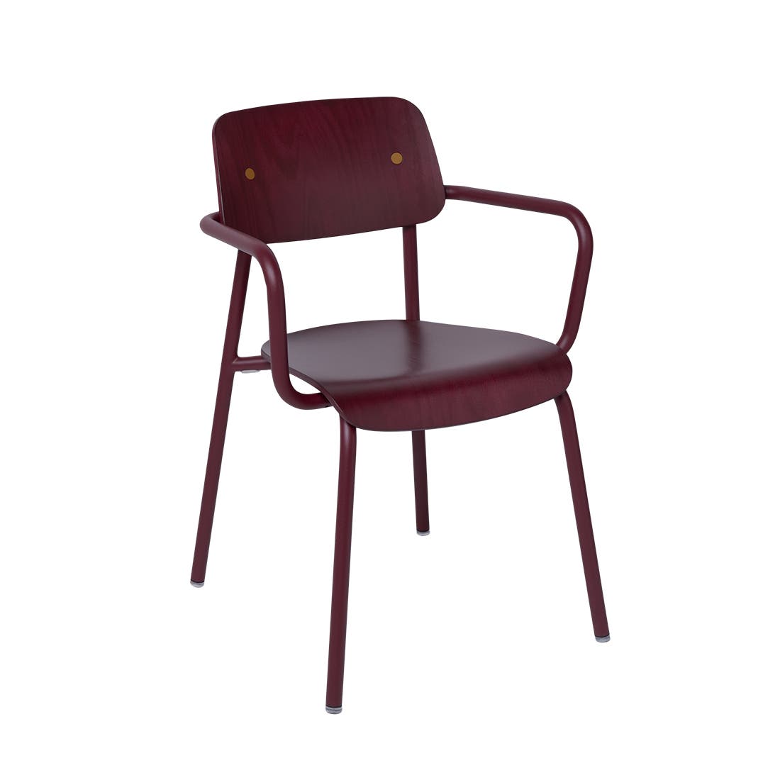 Stained wooden armchair study
