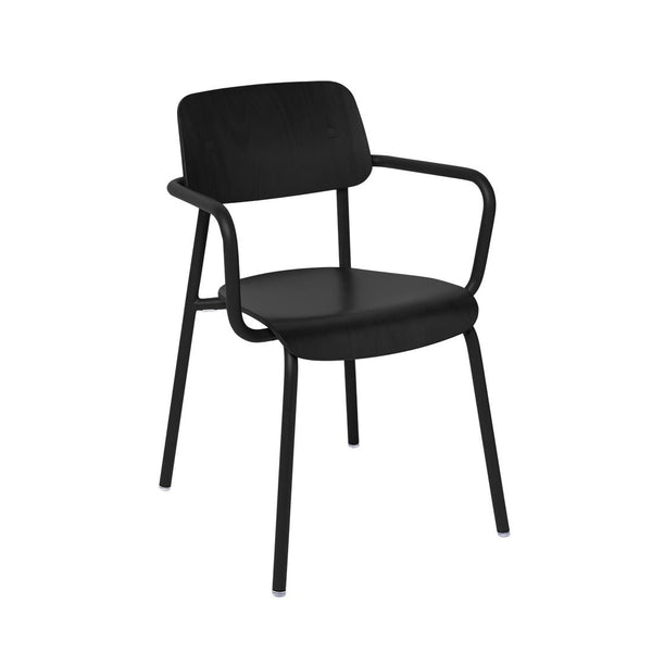 Studie gebeitst houten fauteuil