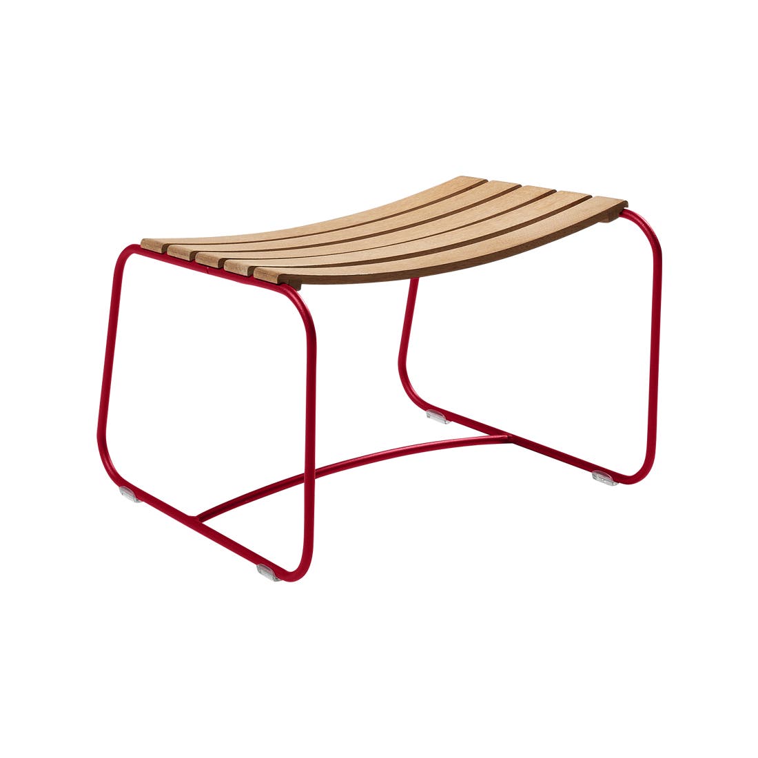 Striking teak footstool