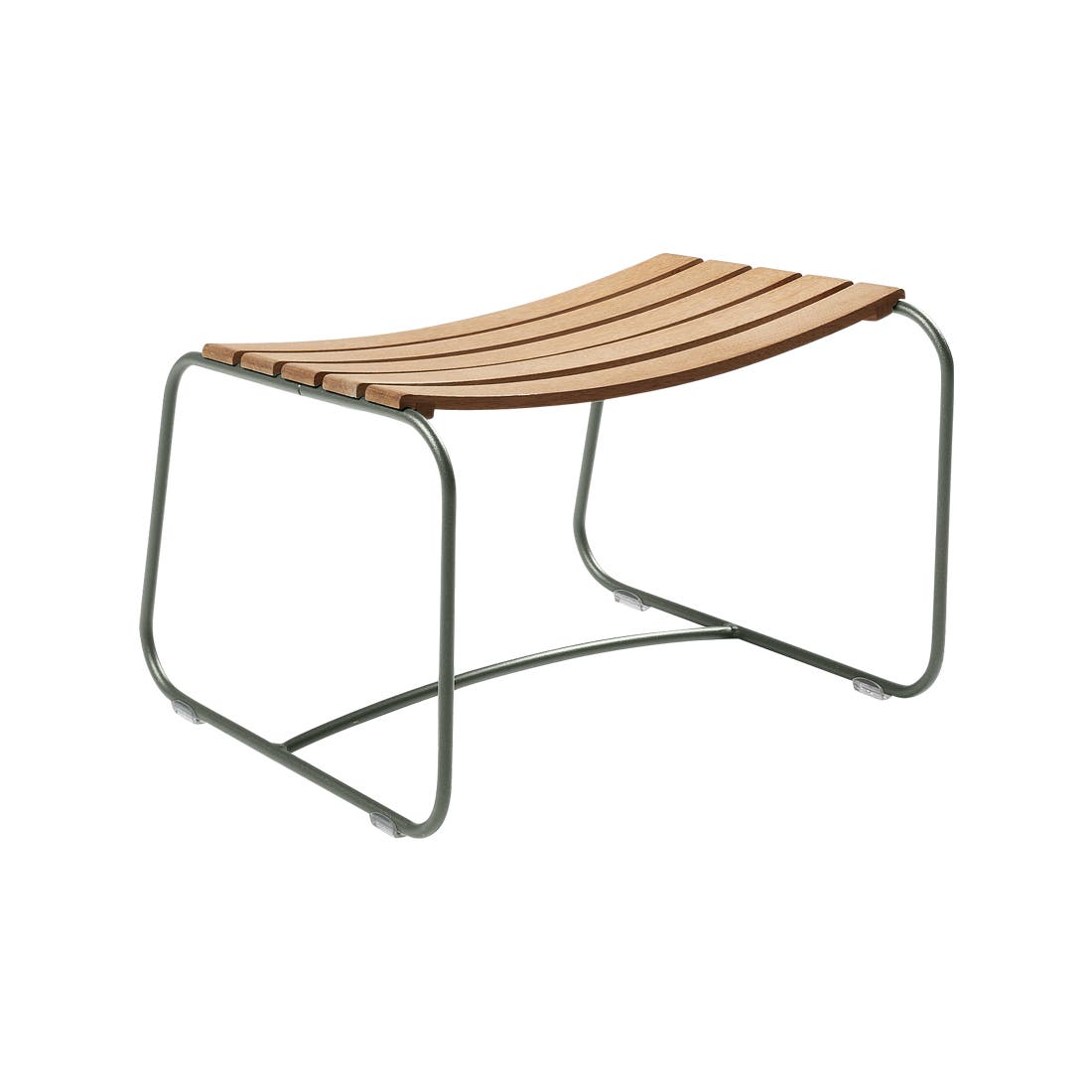 Striking teak footstool