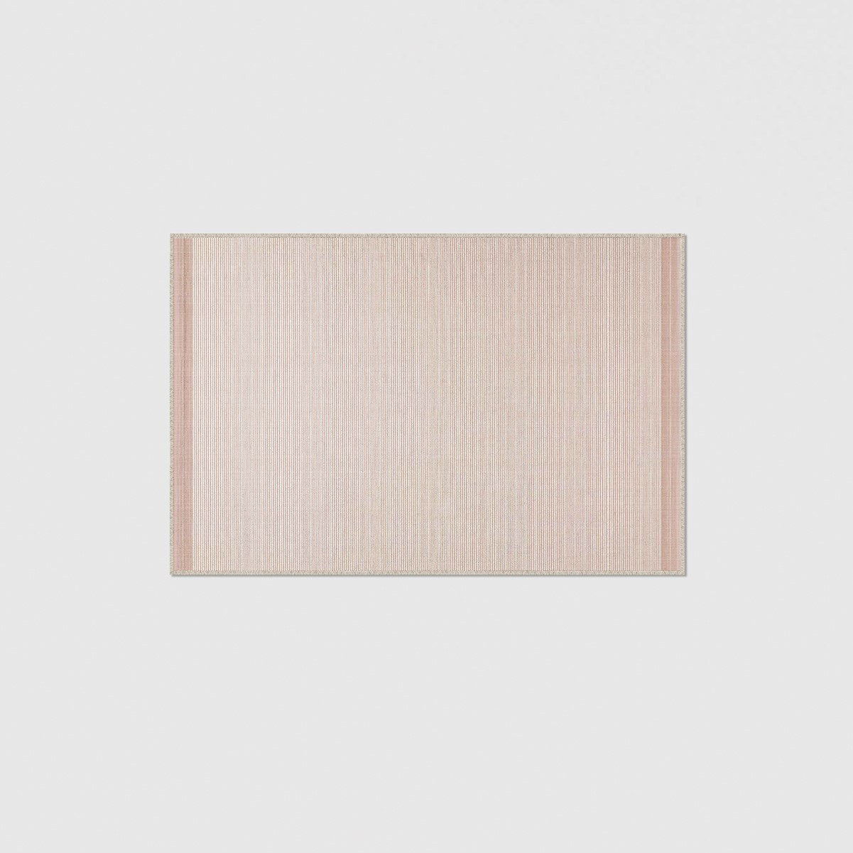 Rectangular outdoor rug in melange stripes