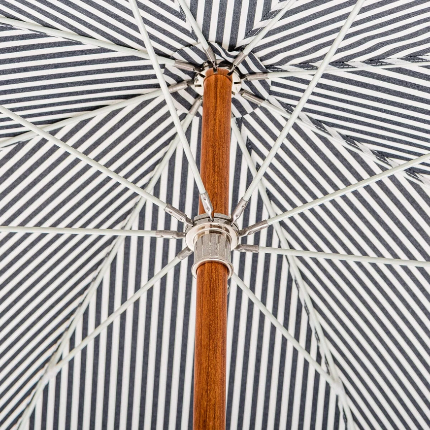 Lauren's Navy Stripe Premium Beach Umbrella