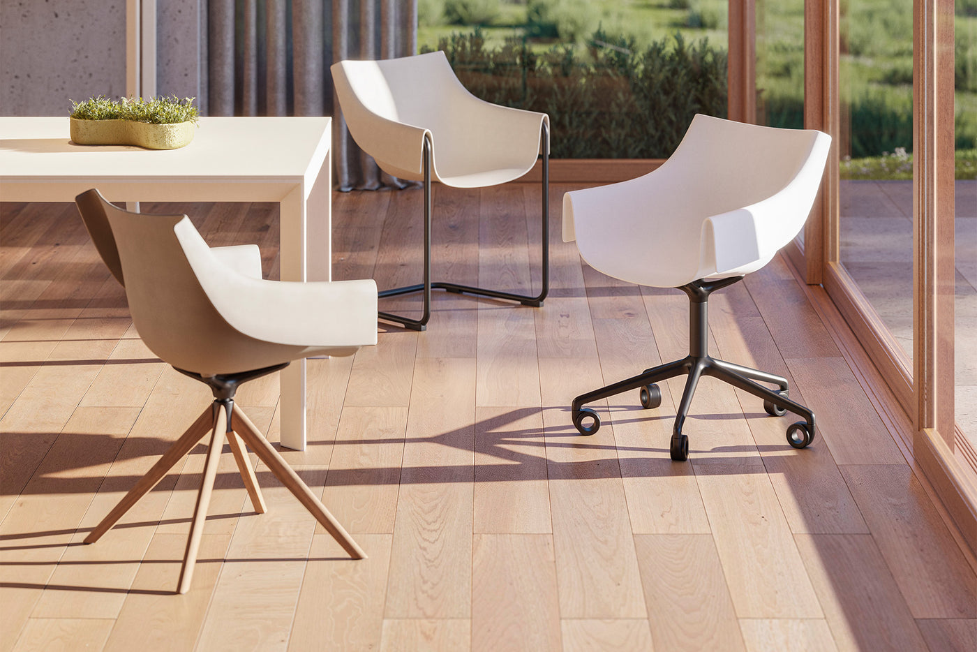 Fauteuil pivotant en bois Vondom Manta
