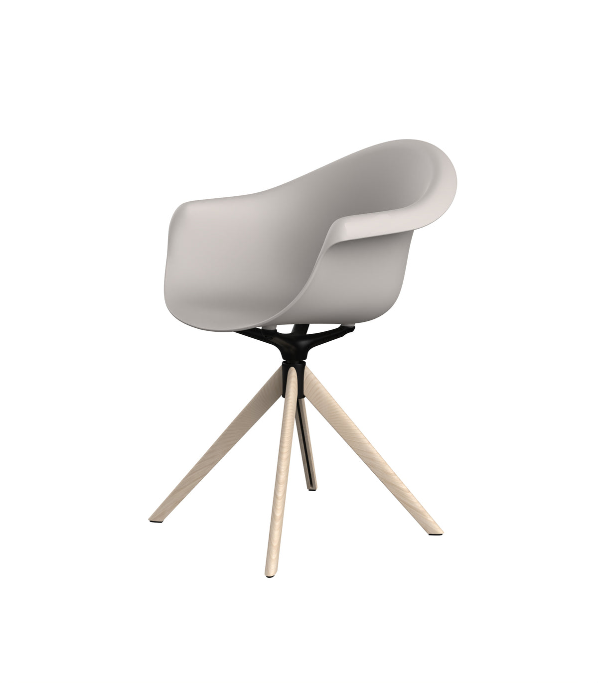 Vondom Incasso Swivel Armchair With Wooden Legs