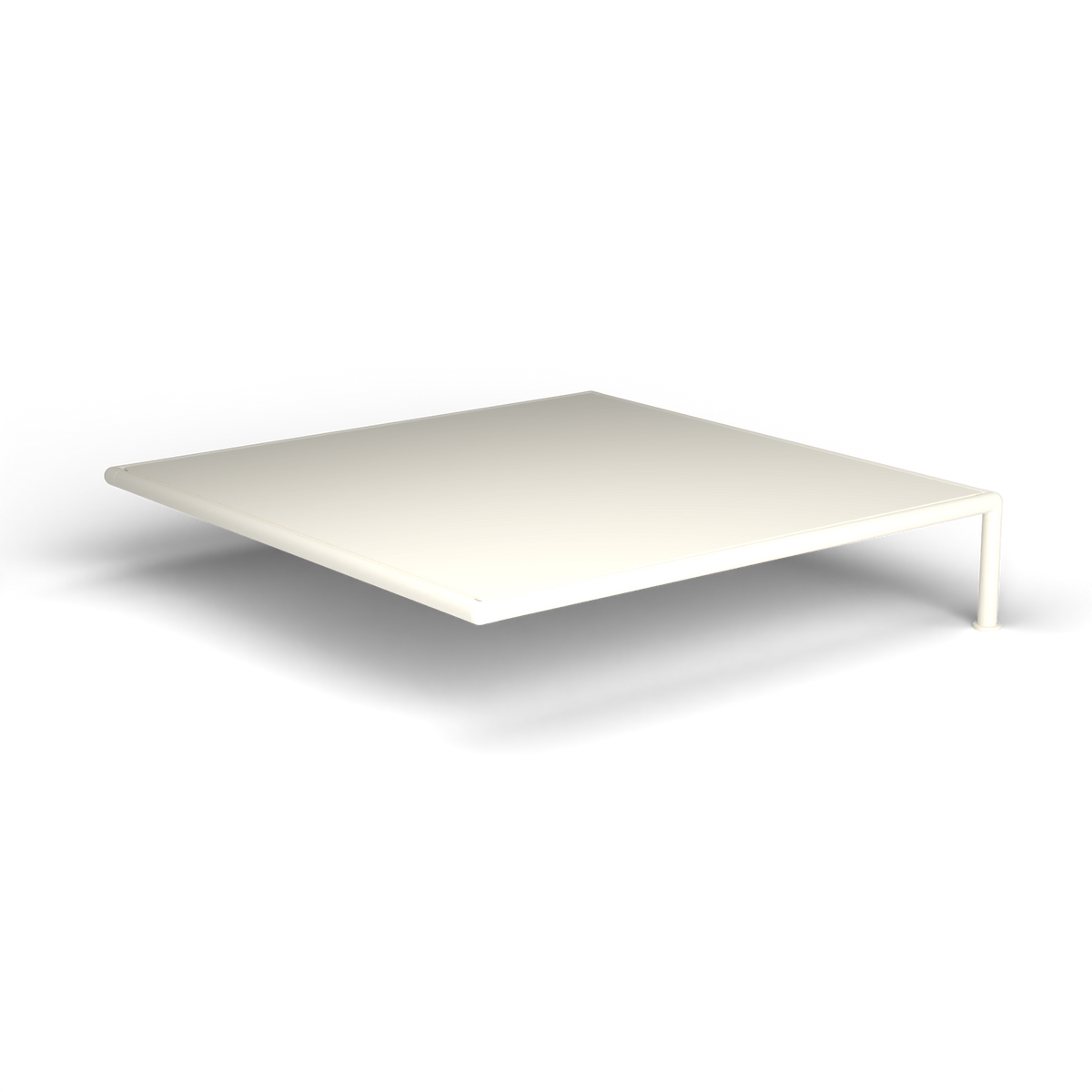 Roè Vierkante Zijsalontafel - Antique White