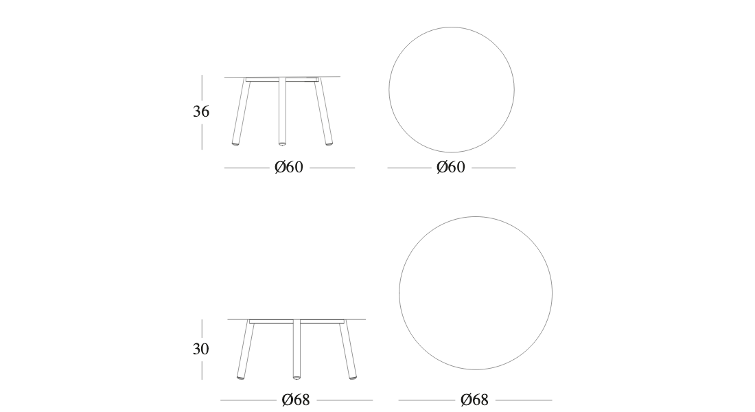 Technische tekening – Lilo Coffee Table