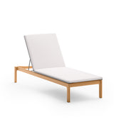 Unopiù Cora sun lounger in teak with sand textilene