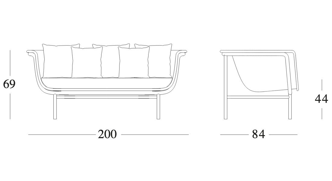 Technische tekening – Wicked Lounge Sofa 3S