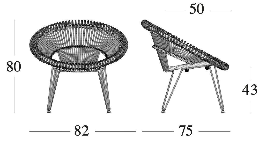 Technische tekening – Roy Lazy Chair