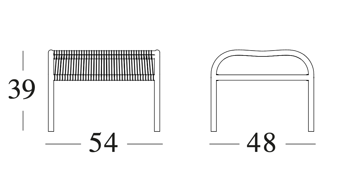 Technische tekening – Loop Footrest Rope