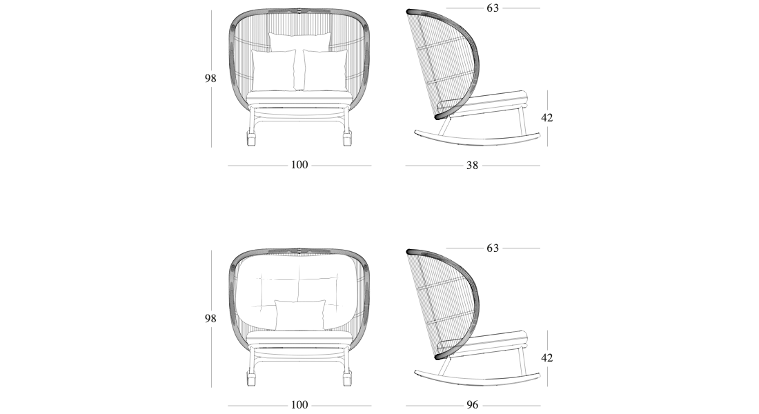 Technische tekening – Kodo Rocking Chair