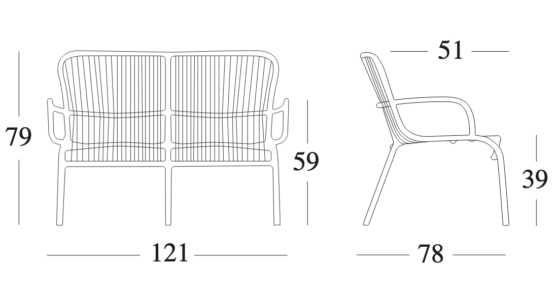 Technische tekening – Loop Sofa Rope