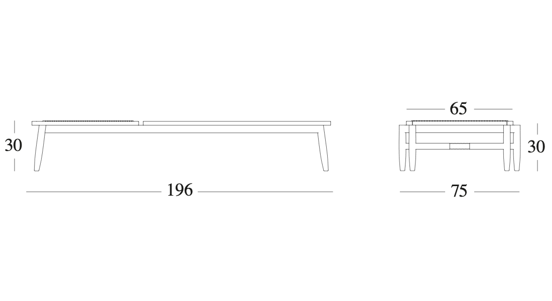 Technische tekening – David Sunlounger