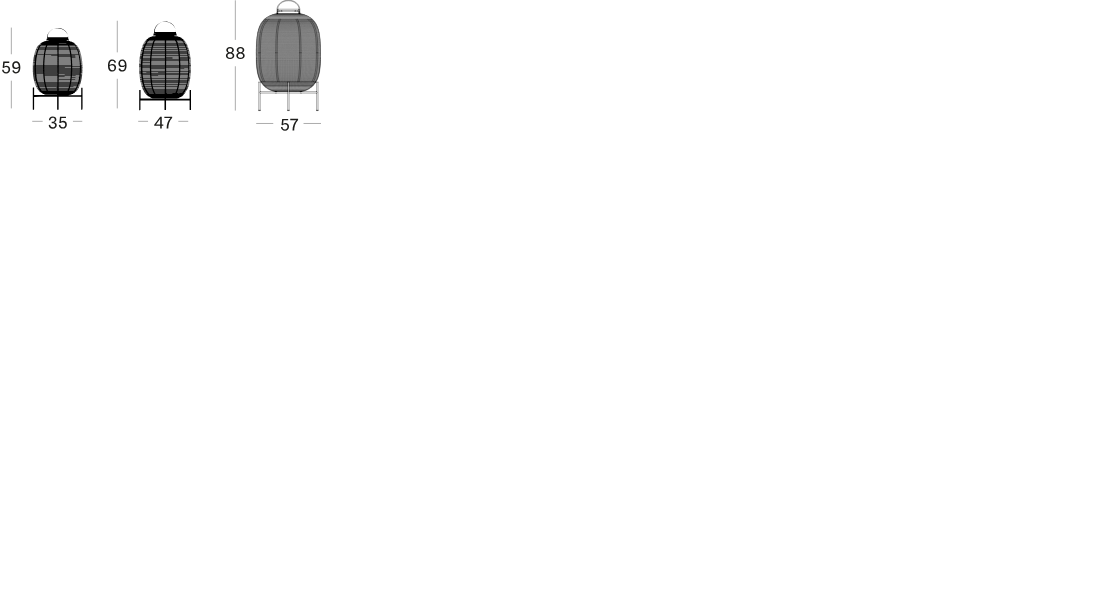 Technische tekening – Tika Lantern Large