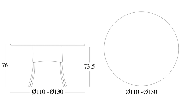 Technische tekening – Nimes Dining Table