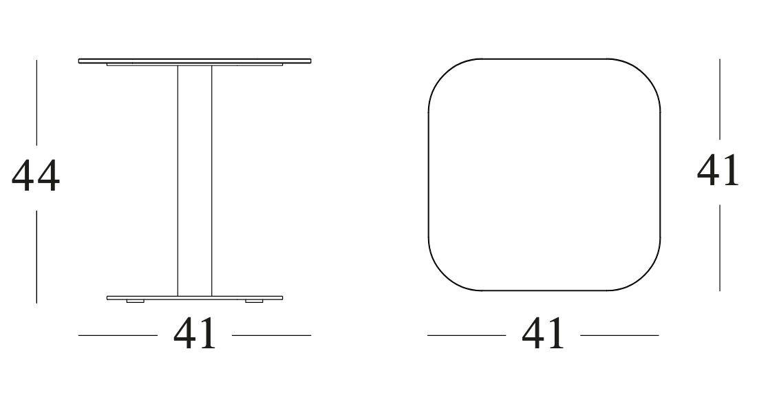 Technische tekening – Kodo Side Table
