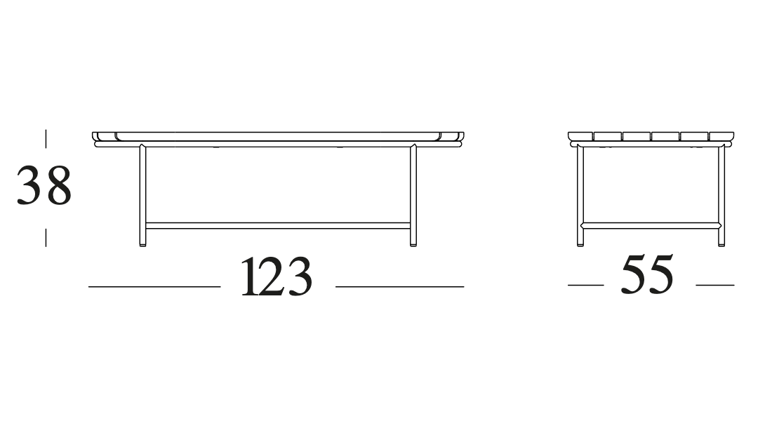 Technische tekening – Wicked Coffee Table Oval Top