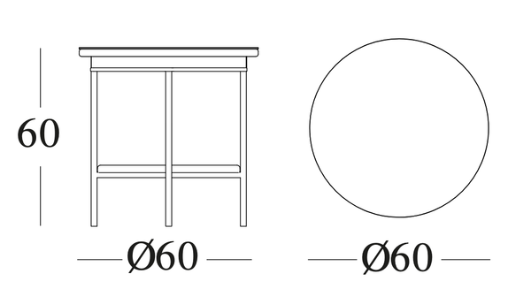 Technische tekening – Avignon Side Table