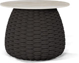 Kobo Lage tafel Ø 60 cm — Coffee Rounded Border