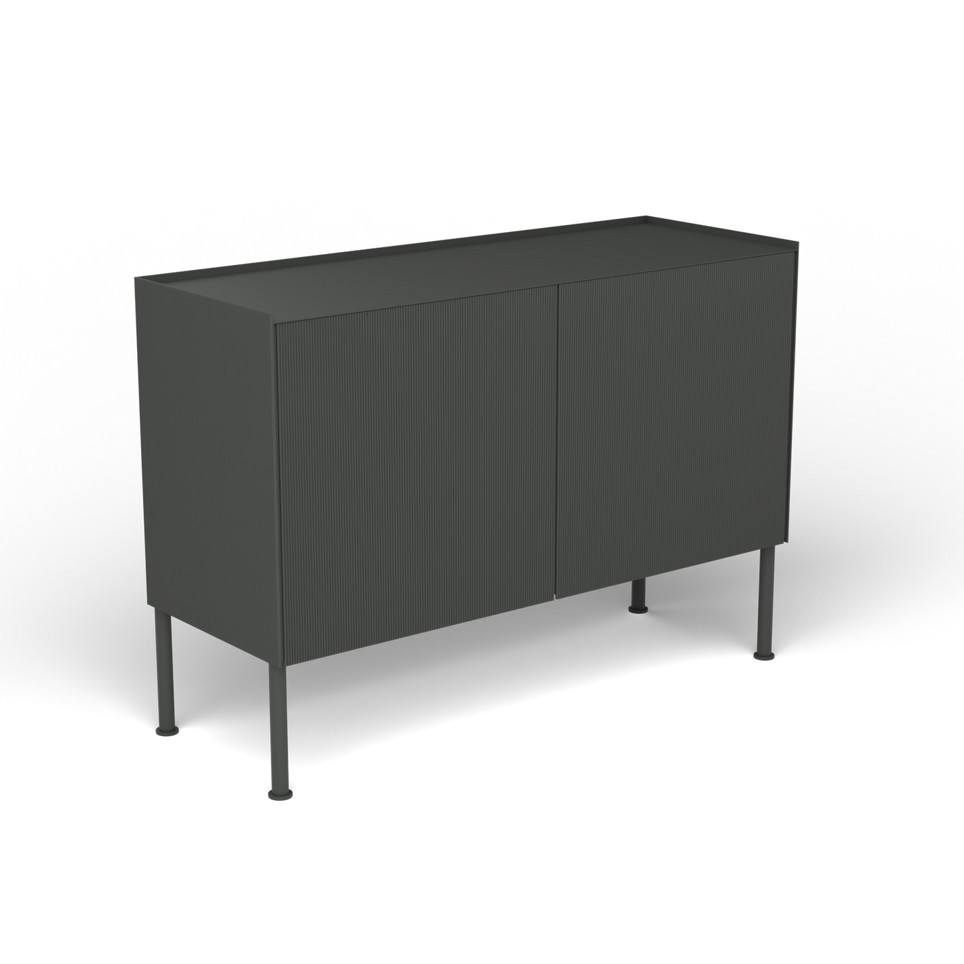 Samba Dressoir - Laag, 2 deuren, 115 cm, Metallic Grey