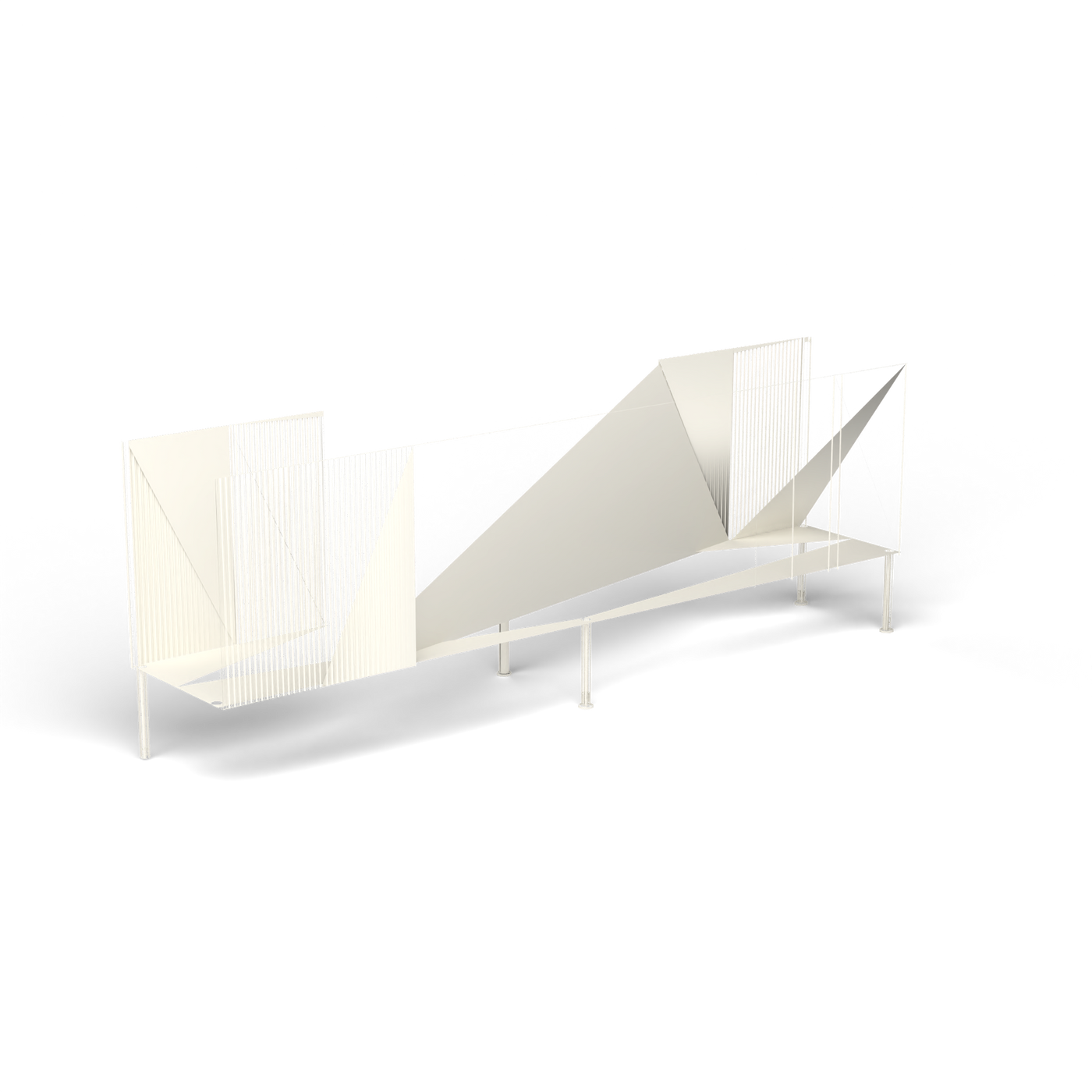 Samba Dressoir - Laag, 4 deuren, 228 cm, Antique White