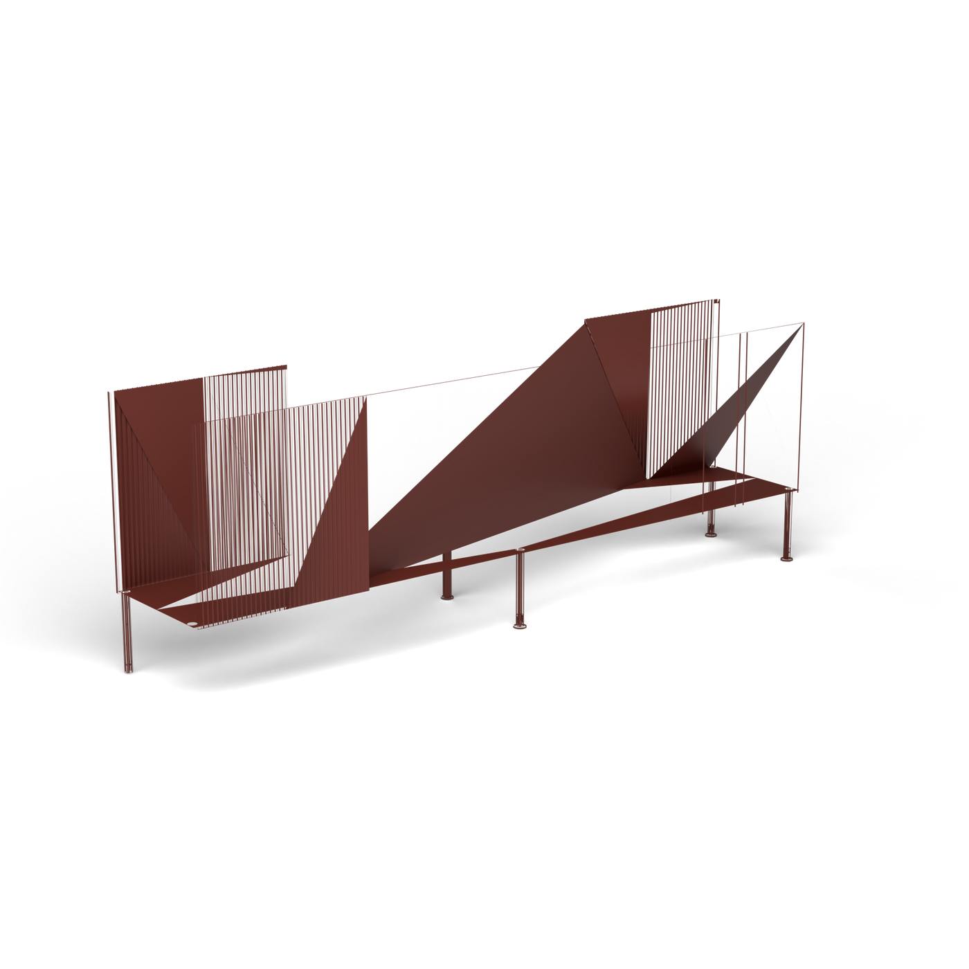 Samba Dressoir - Laag, 4 deuren, 228 cm, Chestnut Brown