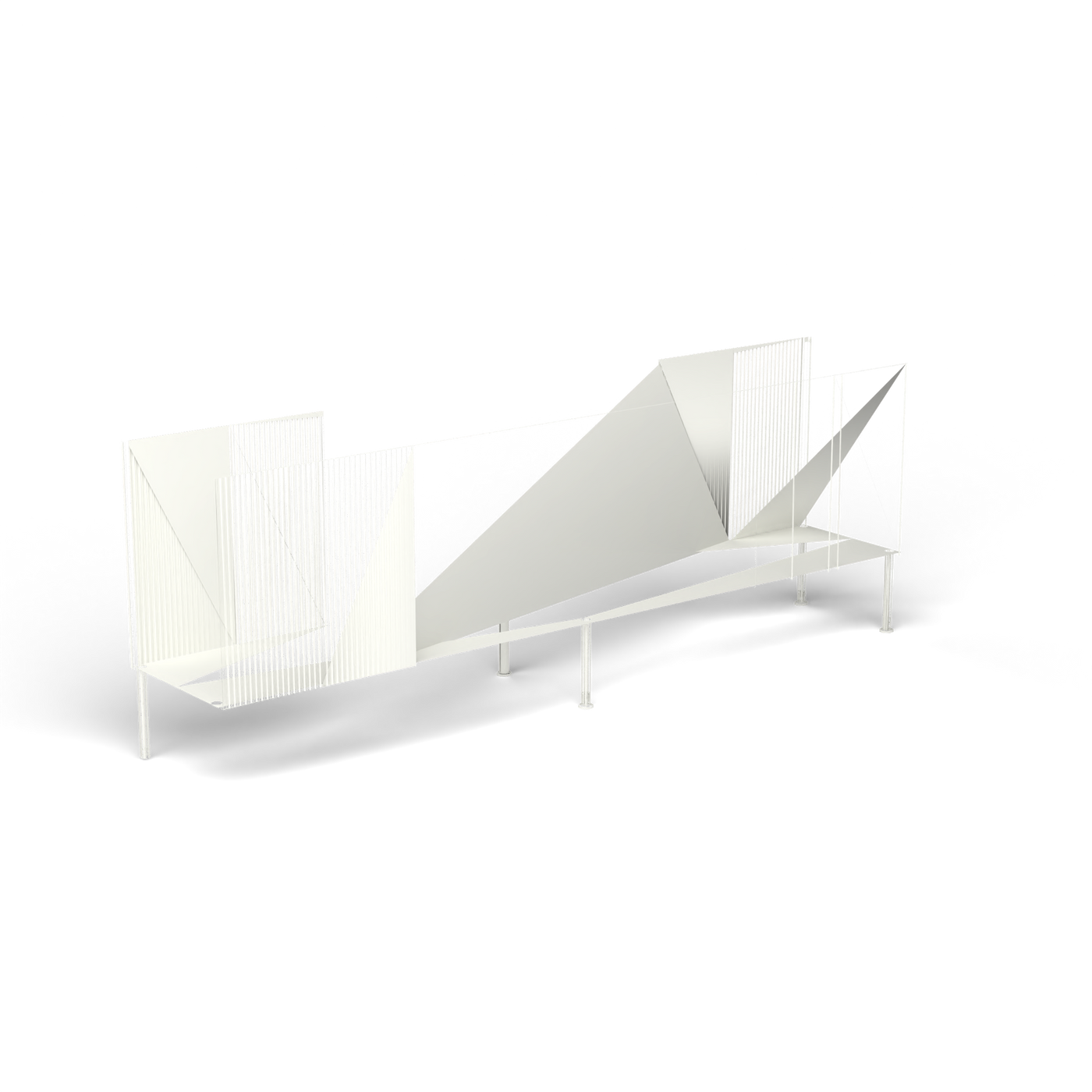 Samba Dressoir - Laag, 4 deuren, 228 cm, White