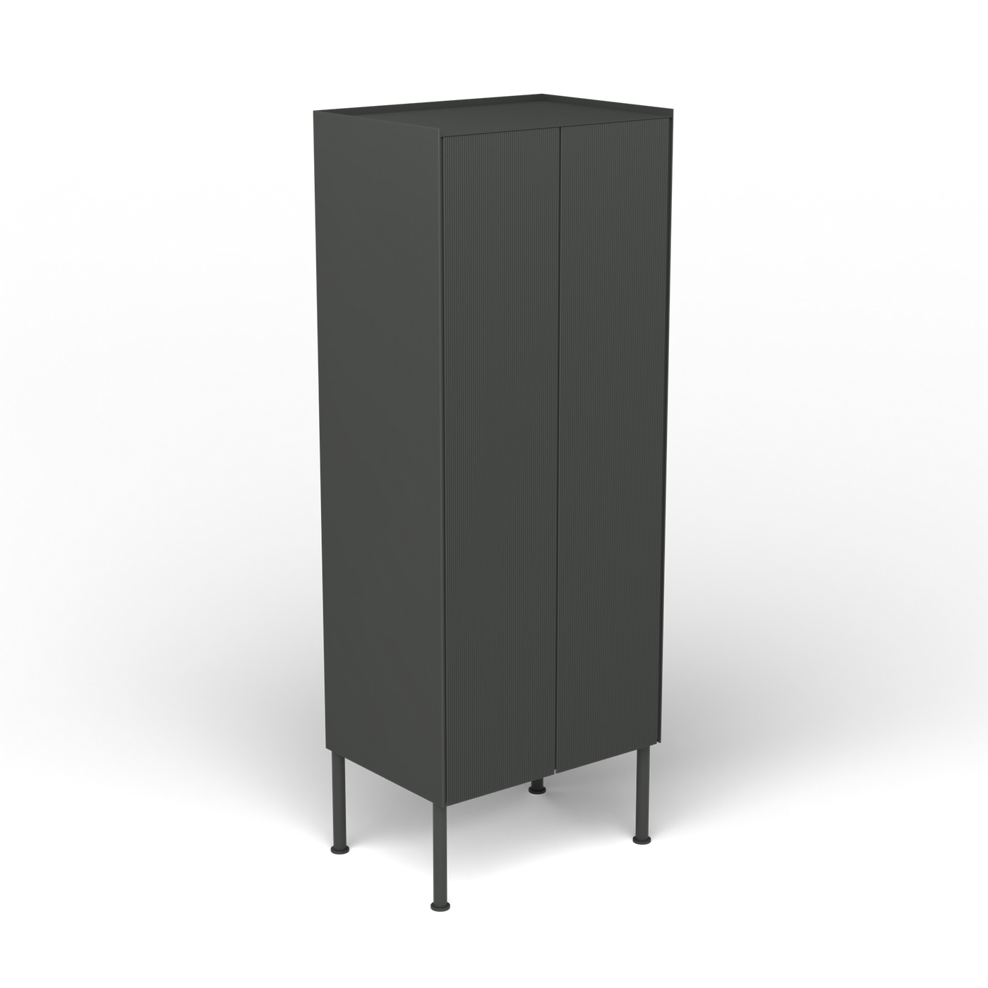 Samba Dressoir - Hoog, 2 deuren, 59 cm, Metallic Grey