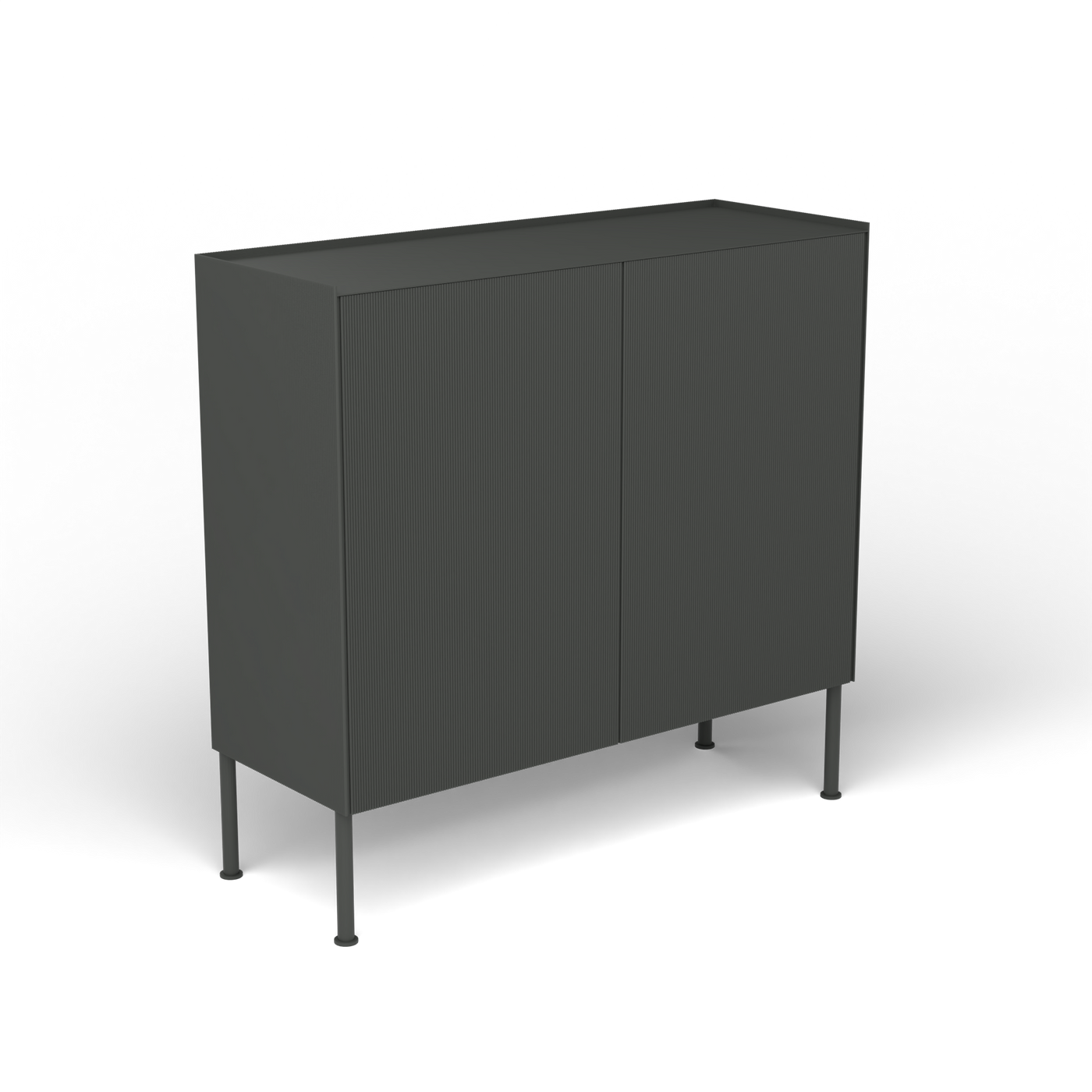 Samba Dressoir - Midden, 2 deuren, 115 cm, Metallic Grey