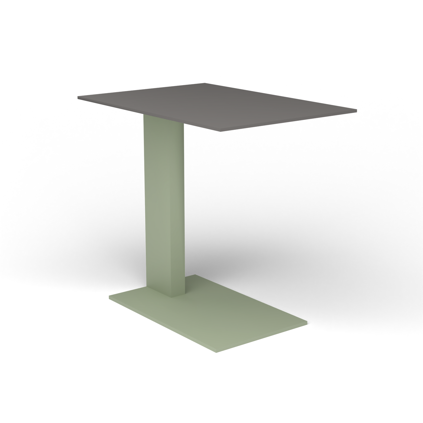 Solaris Evo Bijzettafel - Green Tea, Aluminium speckled Anthracite