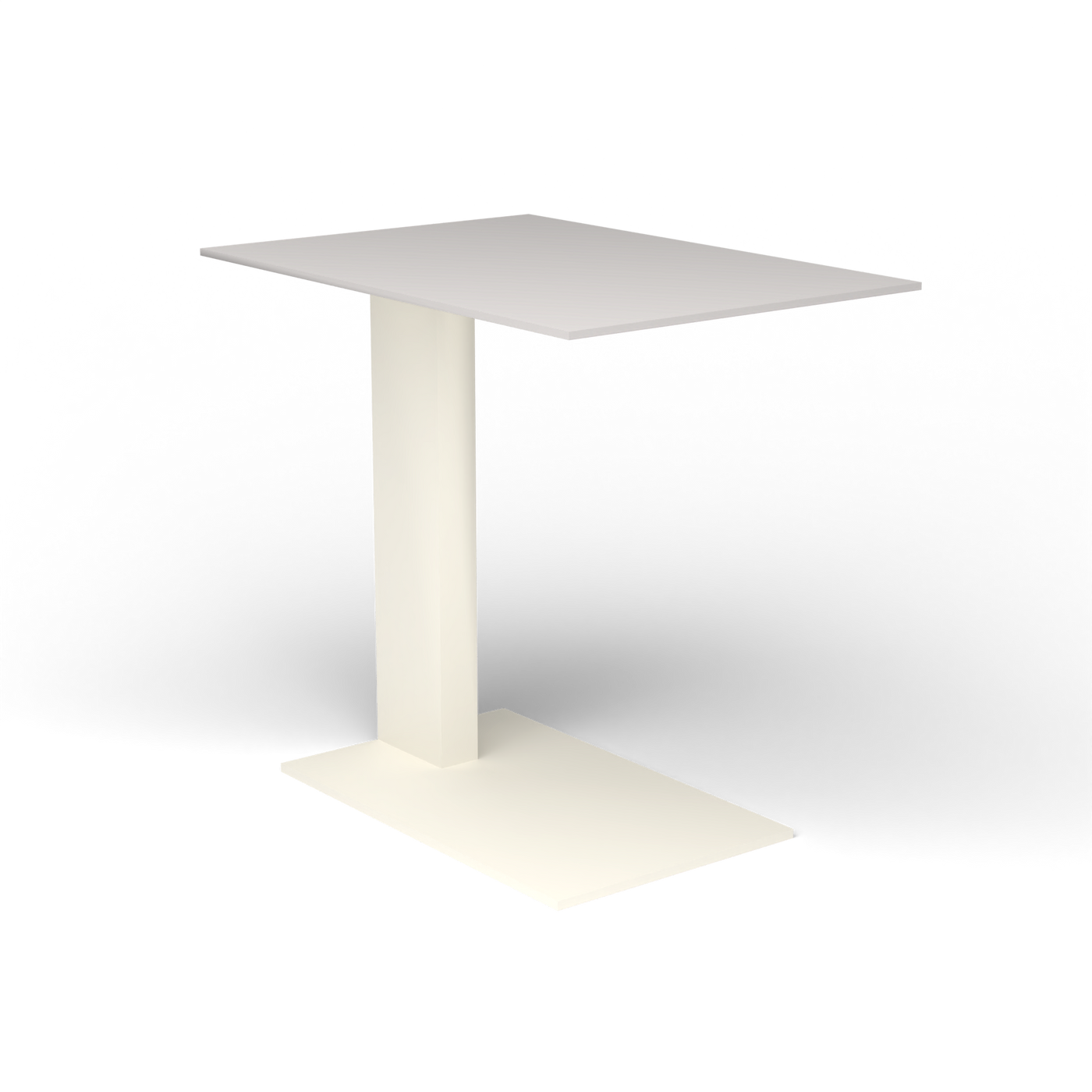 Solaris Evo Bijzettafel - Antique White, Aluminium speckled Grey