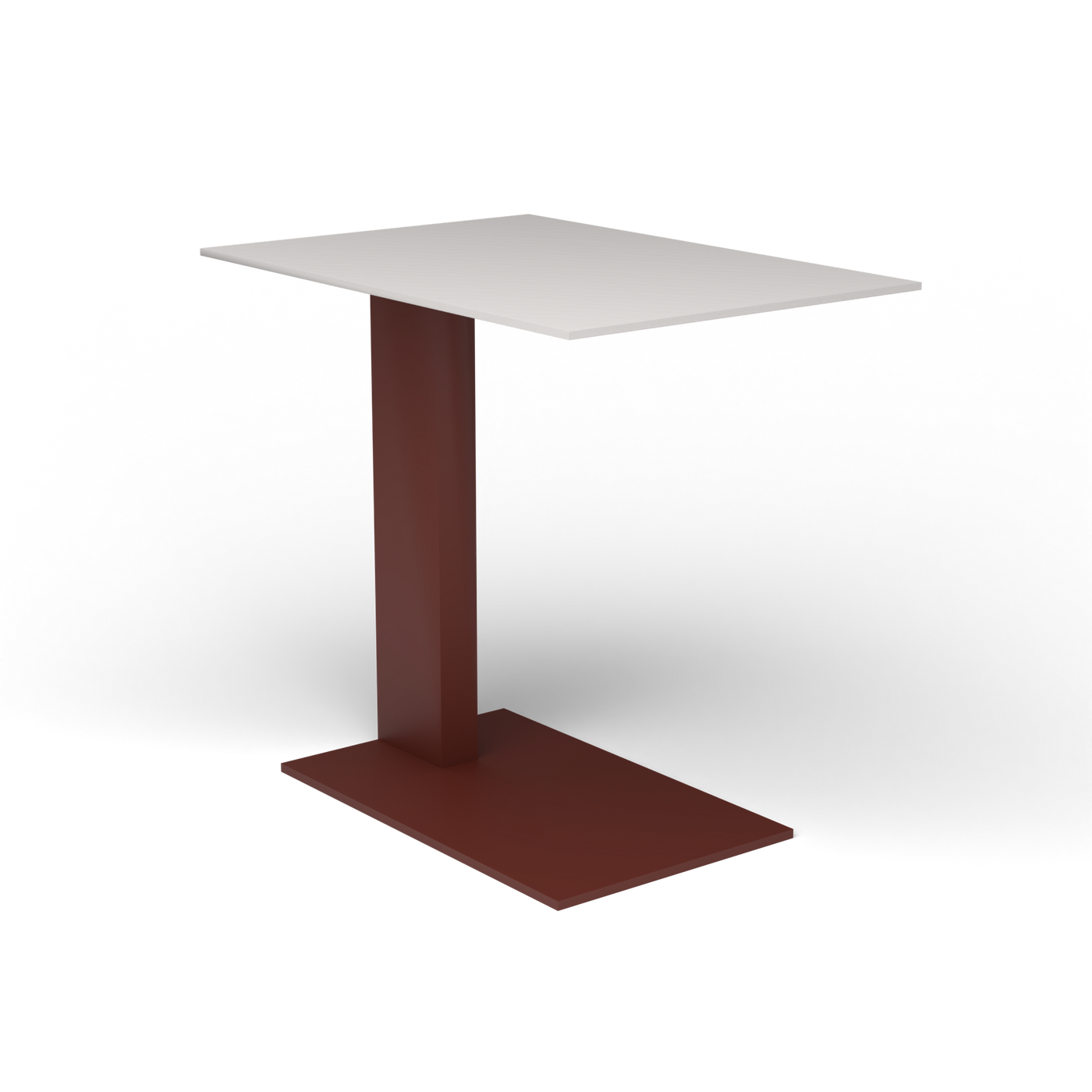 Solaris Evo Bijzettafel - Chestnut Brown, Aluminium speckled Grey