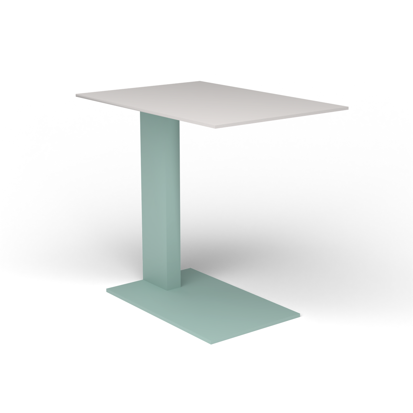 Solaris Evo Bijzettafel - Light Blue, Aluminium speckled Grey
