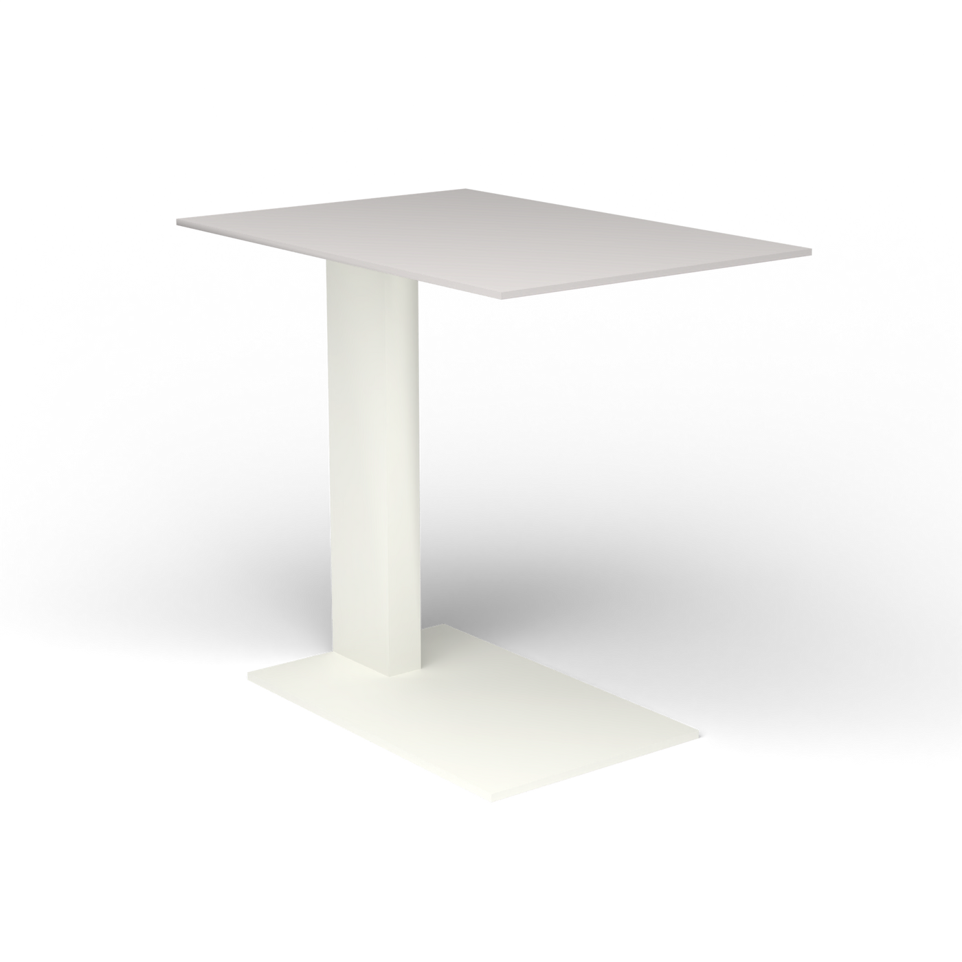 Solaris Evo Bijzettafel - White, Aluminium speckled Grey