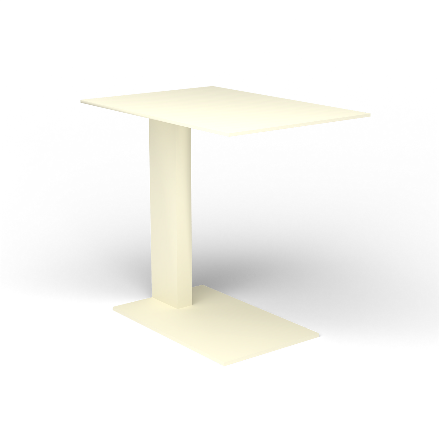 Solaris Evo Bijzettafel - Butter White, Gelakt aluminium (volgt onderstelkleur)